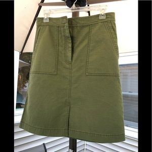 J.Crew Green Denim Skirt